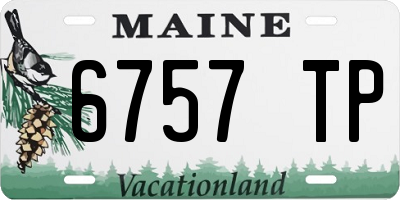 ME license plate 6757TP