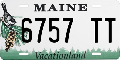 ME license plate 6757TT