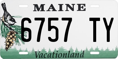 ME license plate 6757TY