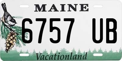 ME license plate 6757UB
