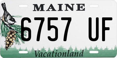 ME license plate 6757UF