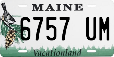 ME license plate 6757UM