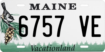 ME license plate 6757VE