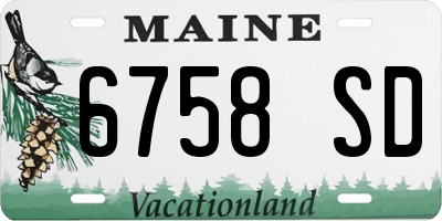 ME license plate 6758SD