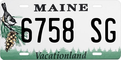ME license plate 6758SG