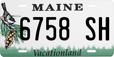 ME license plate 6758SH