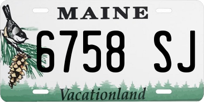 ME license plate 6758SJ