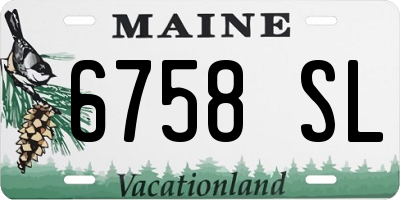 ME license plate 6758SL