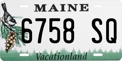 ME license plate 6758SQ