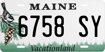 ME license plate 6758SY