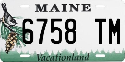 ME license plate 6758TM