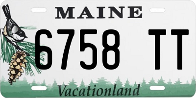 ME license plate 6758TT