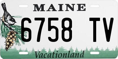 ME license plate 6758TV