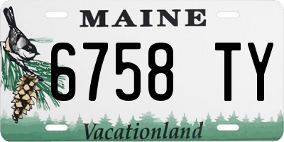 ME license plate 6758TY