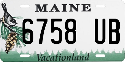 ME license plate 6758UB