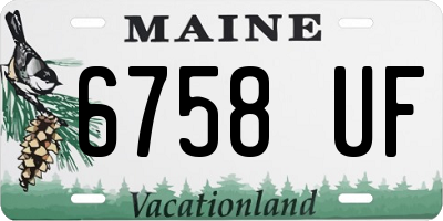 ME license plate 6758UF