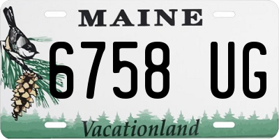 ME license plate 6758UG