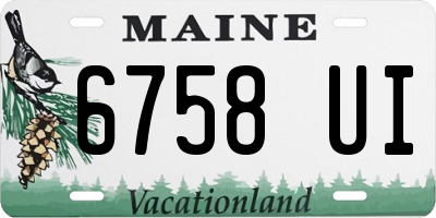 ME license plate 6758UI