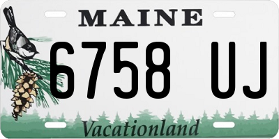 ME license plate 6758UJ