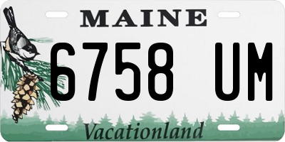 ME license plate 6758UM