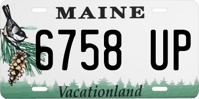 ME license plate 6758UP