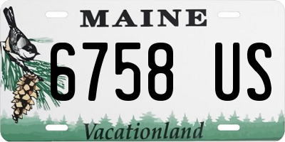 ME license plate 6758US