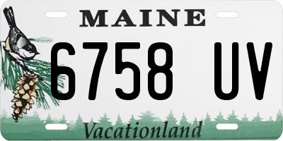 ME license plate 6758UV