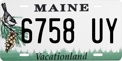 ME license plate 6758UY