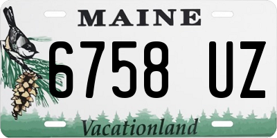 ME license plate 6758UZ