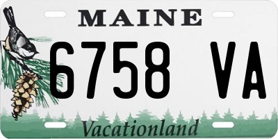 ME license plate 6758VA