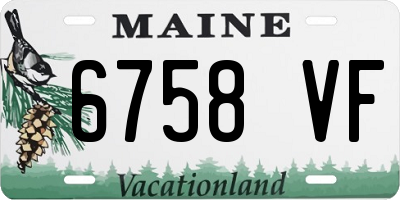 ME license plate 6758VF