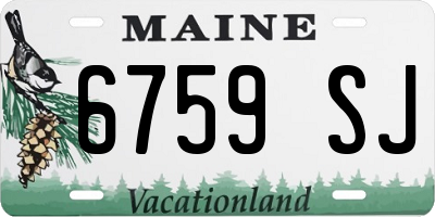 ME license plate 6759SJ