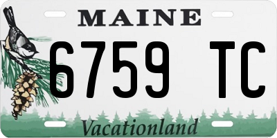 ME license plate 6759TC