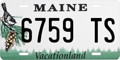 ME license plate 6759TS