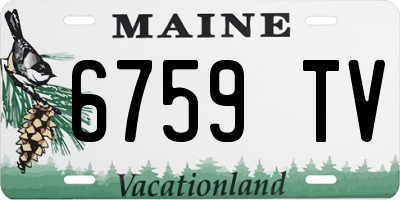 ME license plate 6759TV