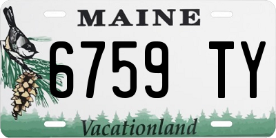 ME license plate 6759TY