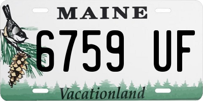 ME license plate 6759UF