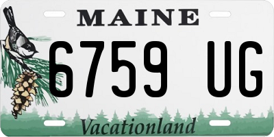 ME license plate 6759UG