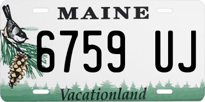 ME license plate 6759UJ