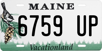 ME license plate 6759UP