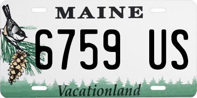 ME license plate 6759US