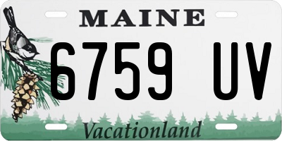 ME license plate 6759UV