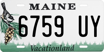 ME license plate 6759UY