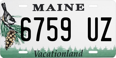 ME license plate 6759UZ