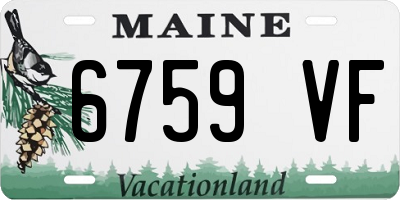 ME license plate 6759VF