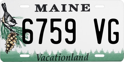 ME license plate 6759VG