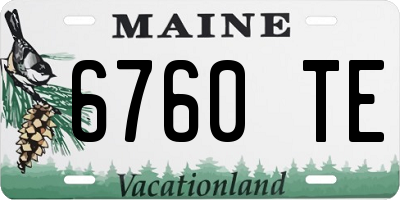 ME license plate 6760TE