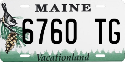 ME license plate 6760TG
