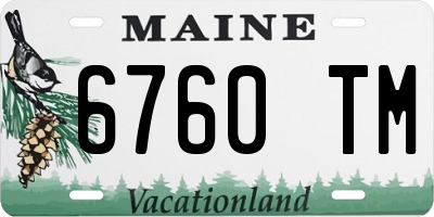 ME license plate 6760TM