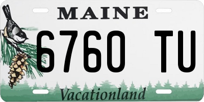 ME license plate 6760TU